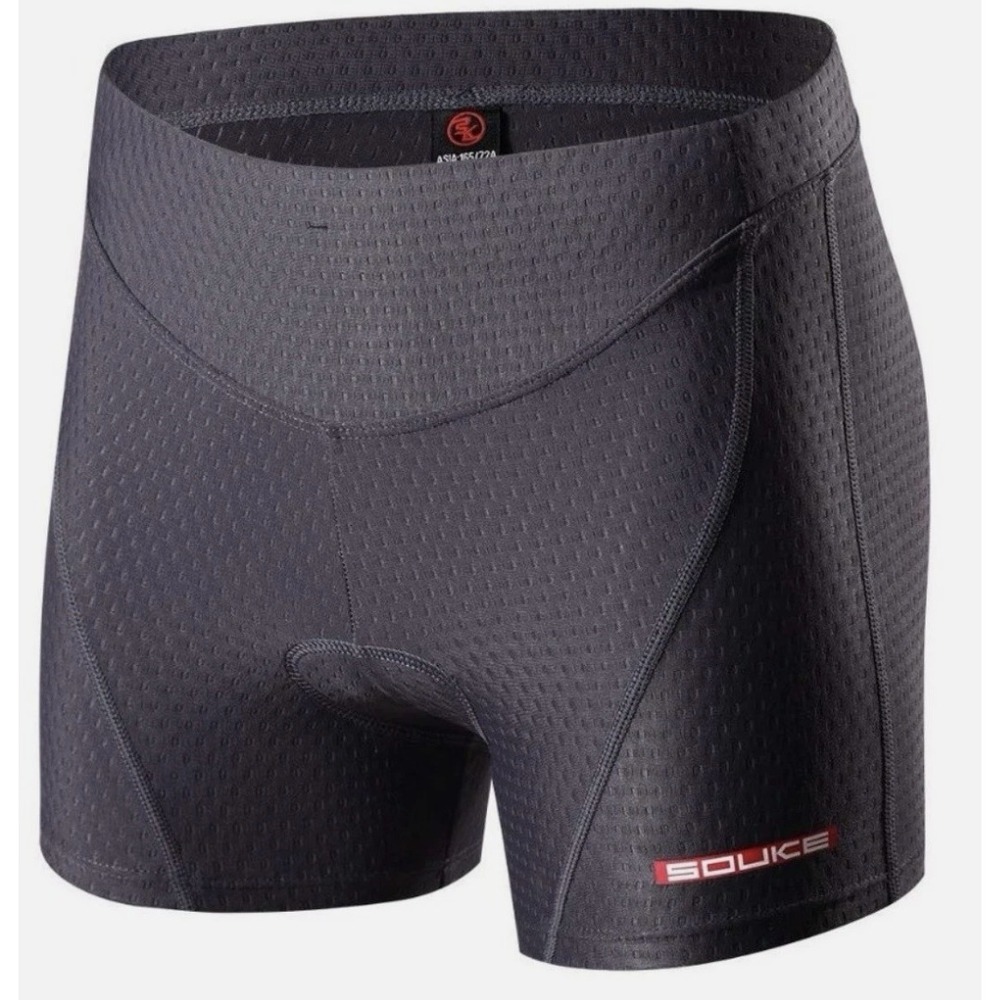 Souke Sports Womens Cycling Padded Shorts XXL Black Mesh Breathable Bike